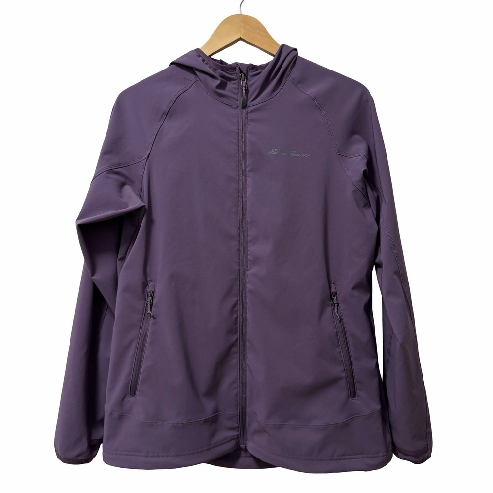 Eddie Bauer Womens Stratify Soft‎ Shell Hoodie Full Zip Jacket Size M Outdoors